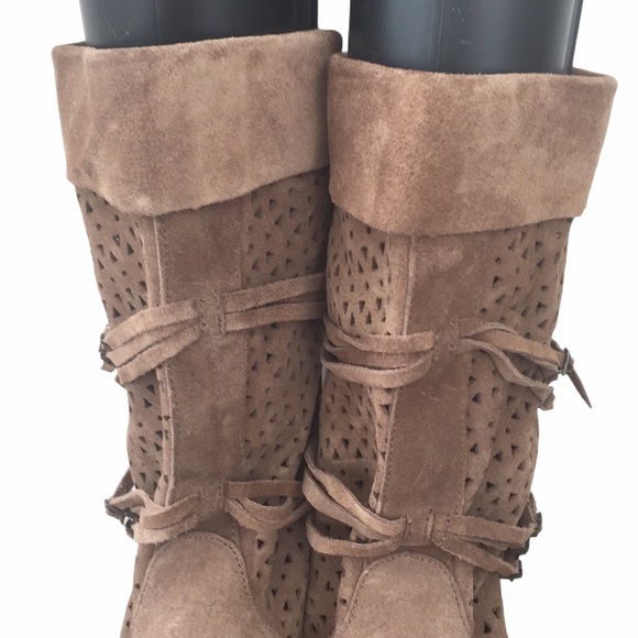 Steve Madden Leather Suede Women’s Boots Size 6.5 - Picture 4 of 11